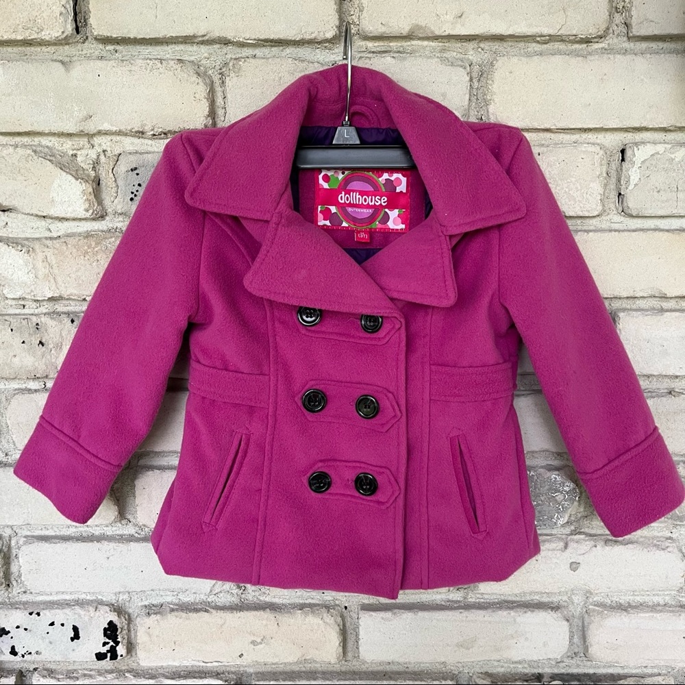 Dollhouse Kids purple pea coat